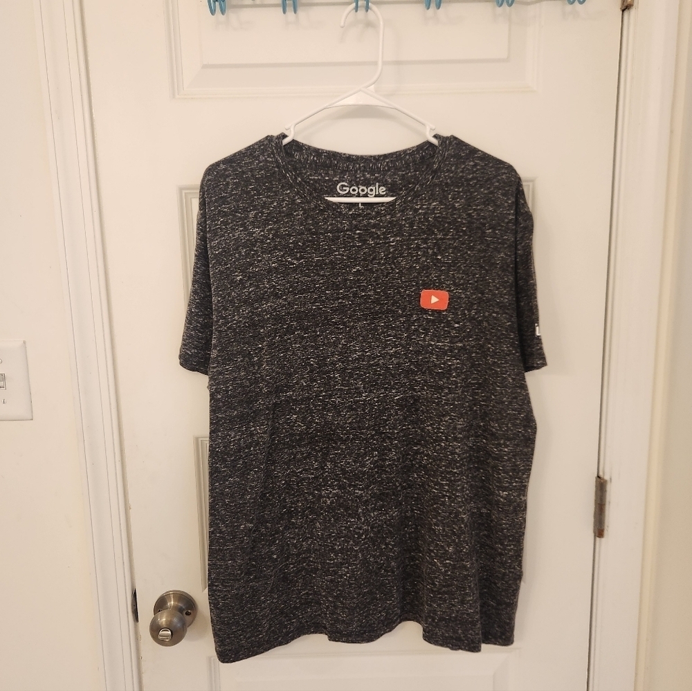 Mens Size L Grey‎ Google Youtube Logo Short Sleeve T Shirt #V515